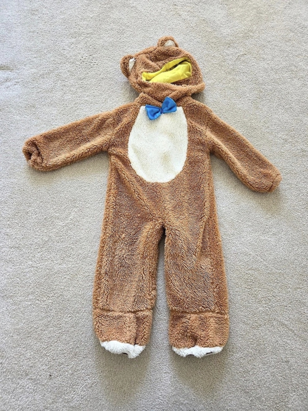 Rubie's Baby Bear Costume with Blue Bow Brown & White